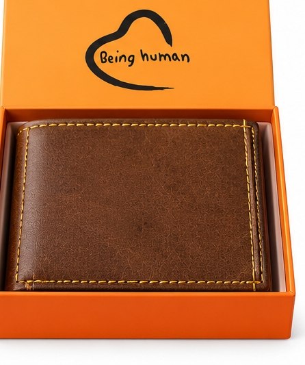 Premium Vintage Brown Men’s Bi-Fold Wallet with Gift Box