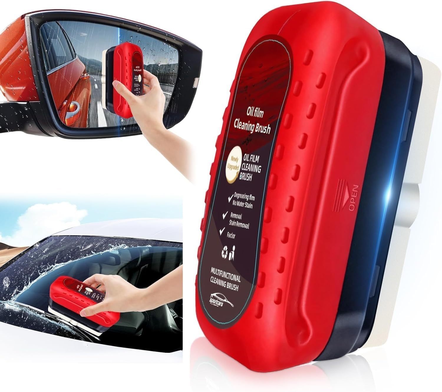 CAR GLASS OIL FILM REMOVER BRUSH
